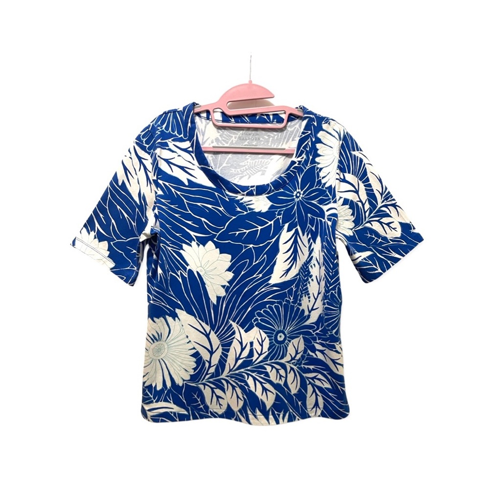 Talbots SCOOP NECK TEE - GRAPHIC FLORAL